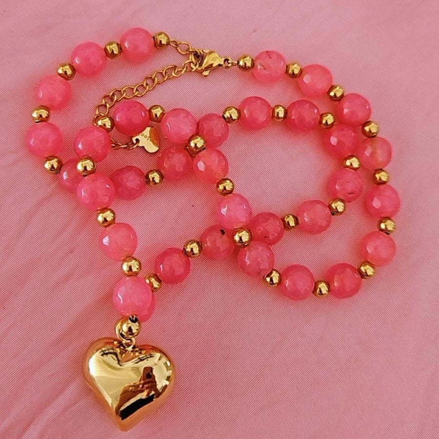 Golden heart necklace